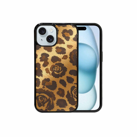 iPhone 15 Case — Classic Leopard Print Warm Golden Tan, Original Design Phone Case
