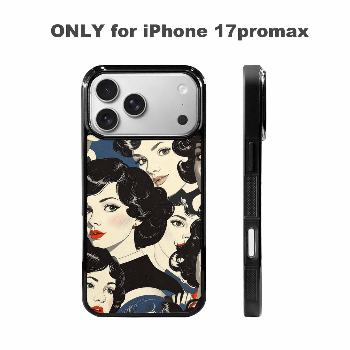 iPhone 17 Pro Max Case — Seamless Repeating Pattern Of Retro Vintage, Custom Designed Case Cover
