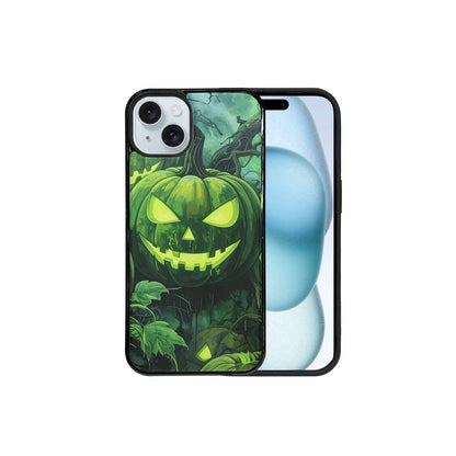iPhone 15 Plus Case — Halloween Glowing Jackolantern, Custom Designed Case Cover