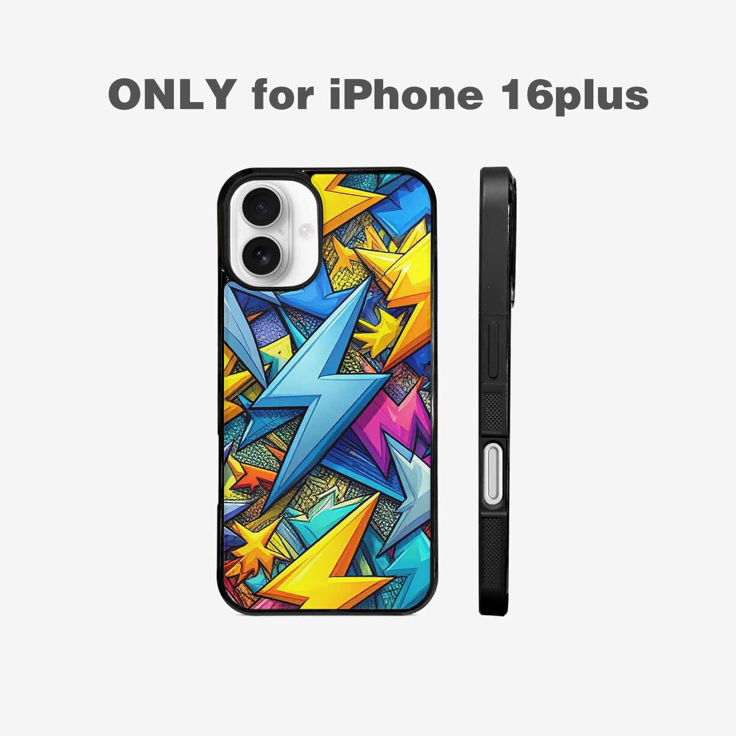 iPhone 16 Plus Case — Lightning Bolt Storm Pattern Hundreds Of, Custom Phone Case