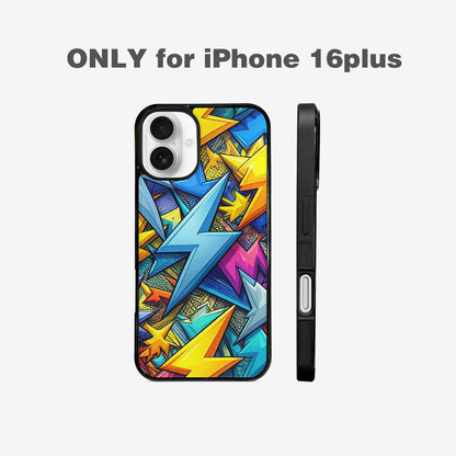 iPhone 16 Plus Case — Lightning Bolt Storm Pattern Hundreds Of, Custom Phone Case