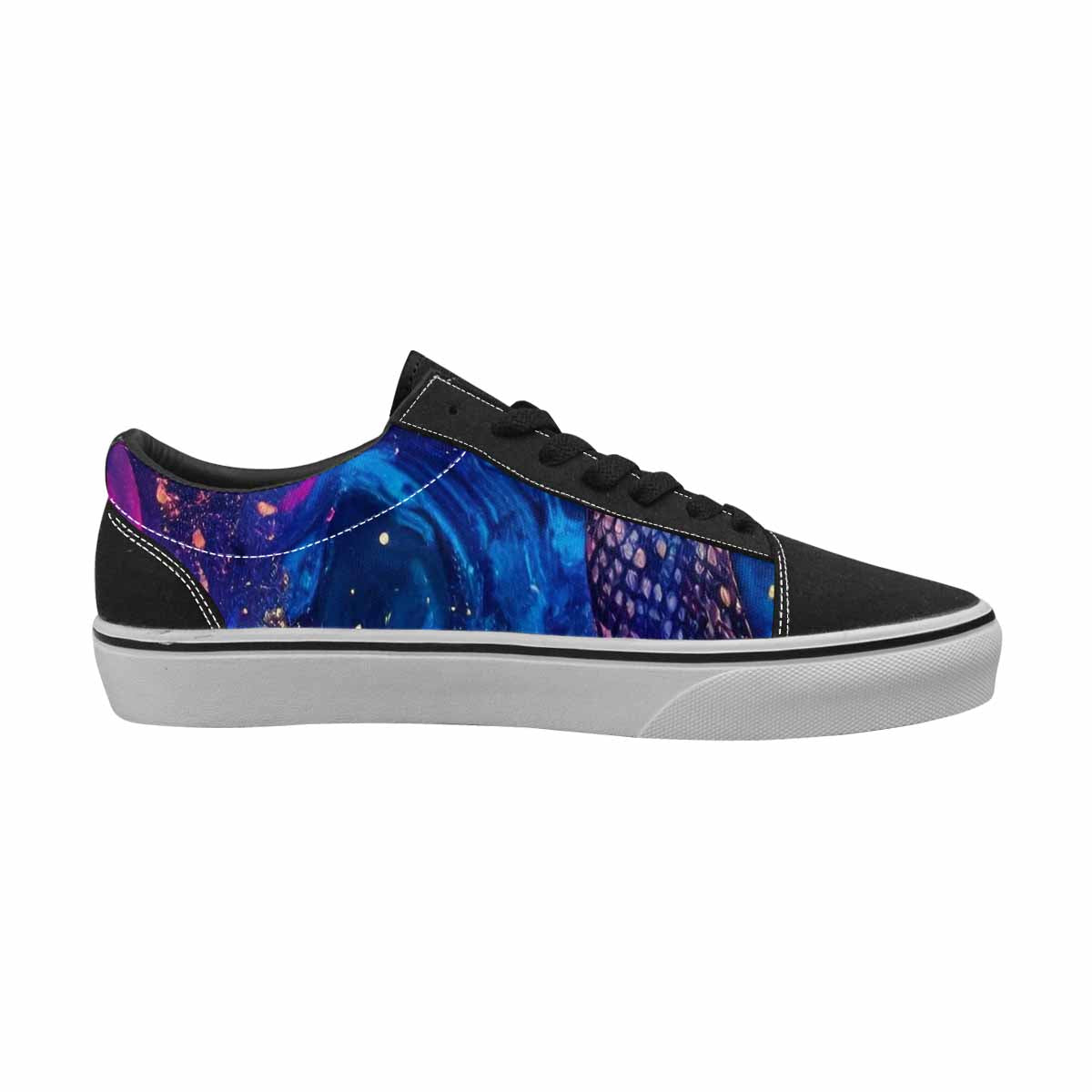 WOMEN'S Galaxy Snake Print Canvas Lace-Up Aesthetic Shoes