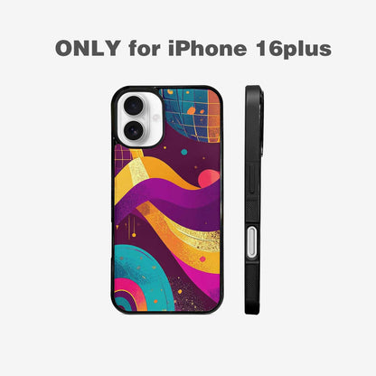 iPhone 16 Plus Case — 1970s Disco Art Pattern, Custom Print Case Cover