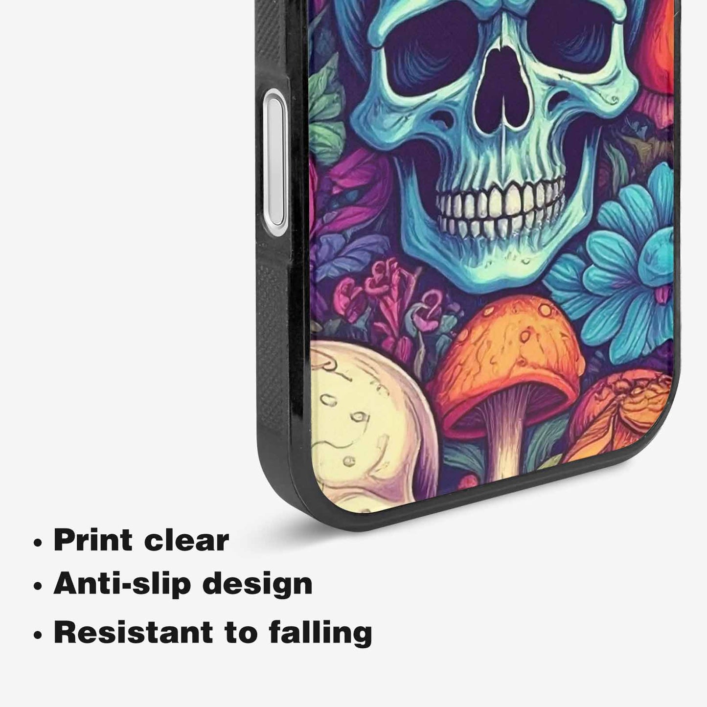 iPhone 16 Plus Case — Mushroom Skull Custom, Custom Phone Case