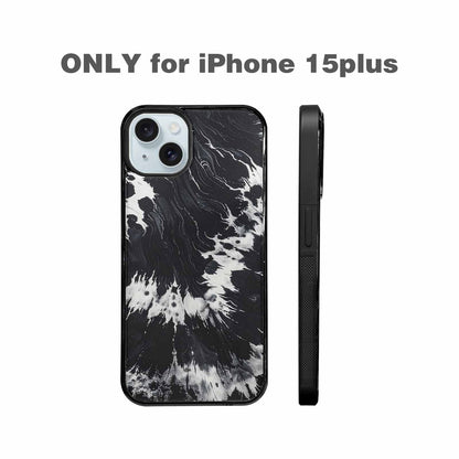 iPhone 15 Plus Case — Black White Animal Print, Custom Print Case Cover