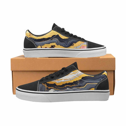 WOMEN'S Marble Vein Lace-Up Canvas Dreamlike Custom Shoes