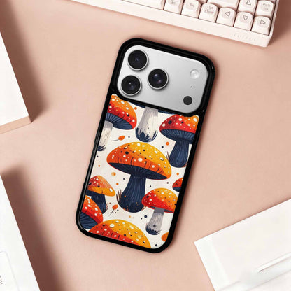 iPhone 17 Pro Case — Vivid Winter Mushroom Seamless Cartoon Cute, Custom Printed Phone Case