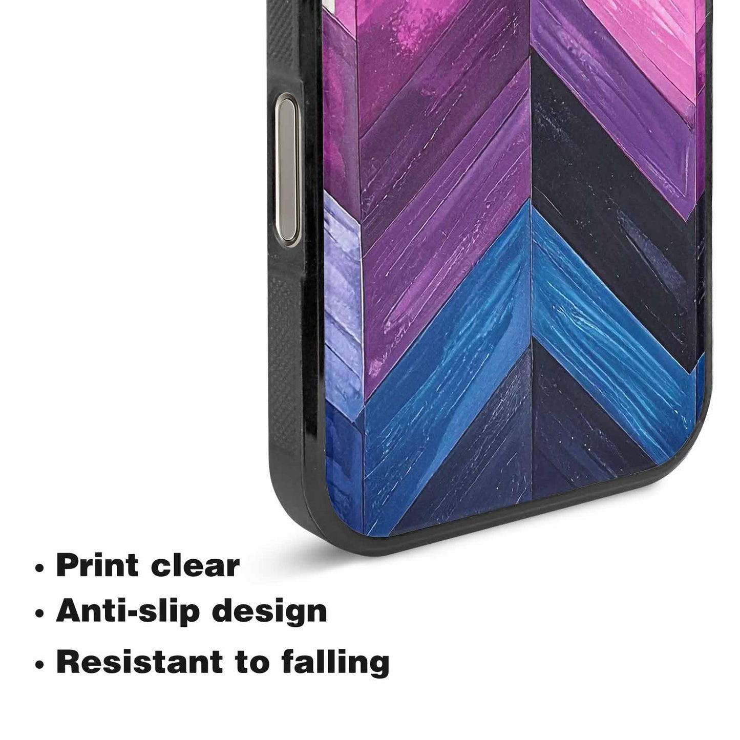 iPhone 16 Pro Max Case — Genderfluid Flag Color Theme Small Rainbow, Custom Print Case Cover