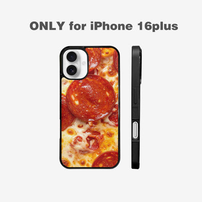 iPhone 16 Plus Case — Pepperoni Pizza Print, Custom Designed Case Cover
