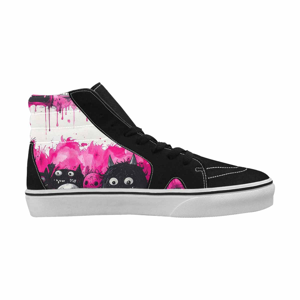 MEN'S Monsters (general) High Top Canvas Melting Art Custom Sneakers