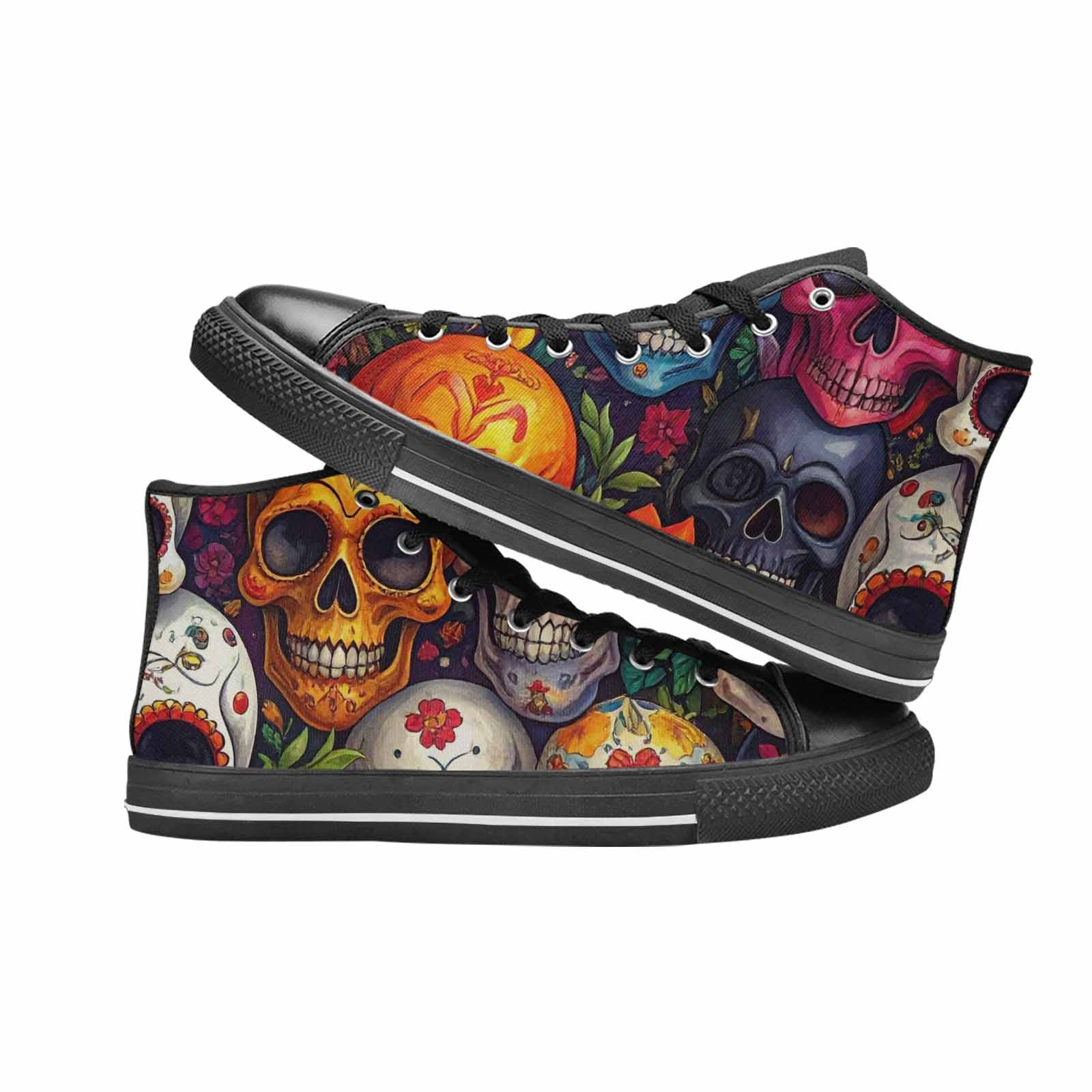 MEN'S Skull High Top Canvas Dark Academia Shoes