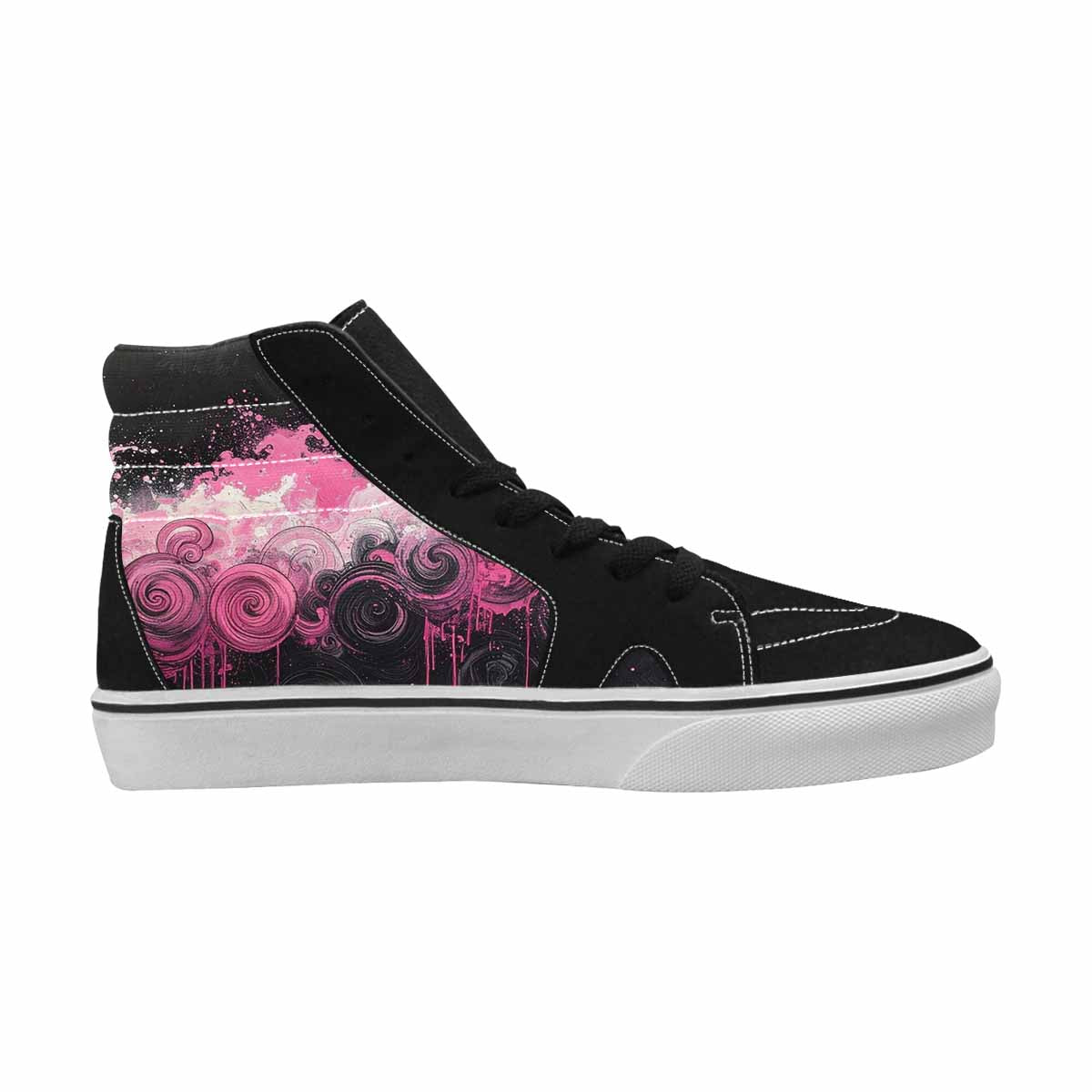 MEN'S Van Gogh Swirl High Top Canvas Wallpaper Art Custom Sneakers