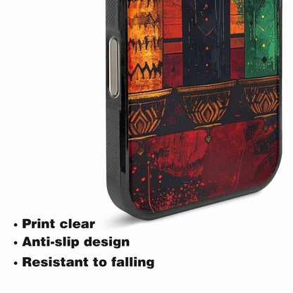 iPhone 16 Pro Max Case — Kwanzaa Kinara Pattern Seamless Repeat African, Custom Designed Case Cover
