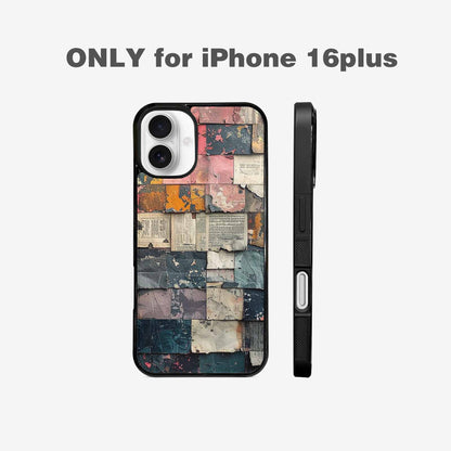 iPhone 16 Plus Case — Distressed Grunge Texture Pattern Hundreds Of, Custom Made Phone Cover