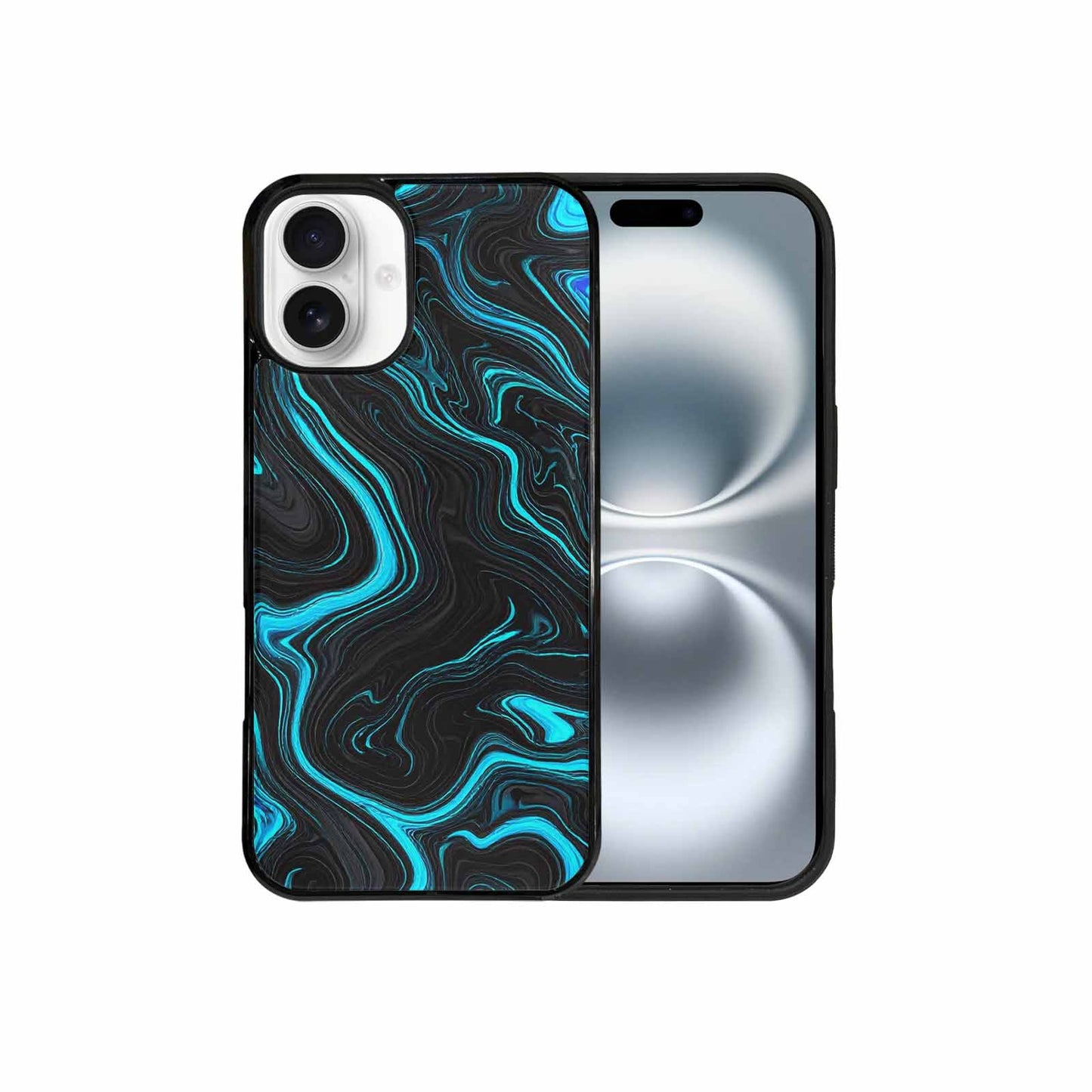 iPhone 16 Plus Case — Freaky Marble Glow, Custom Designed Case Cover