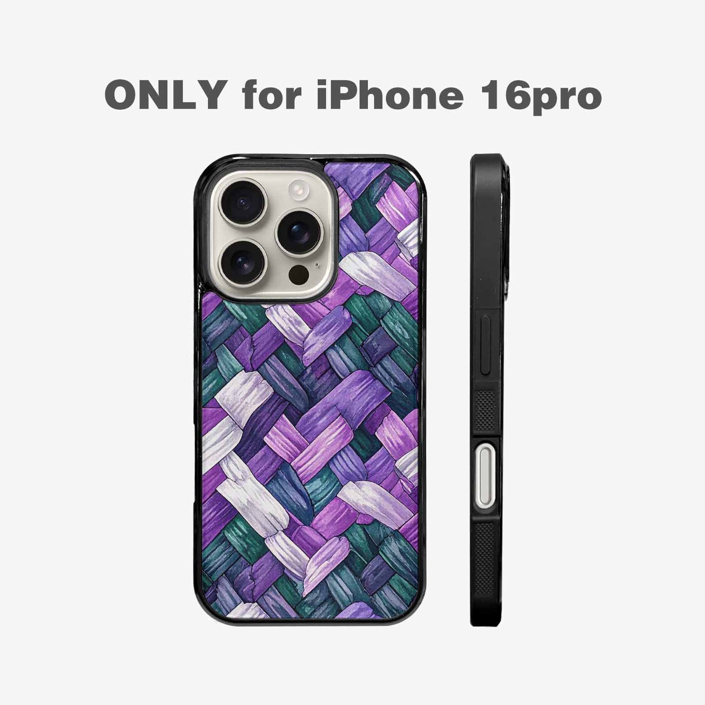 iPhone 16 Pro Case — Genderqueer Flag Color Theme Small Rainbow, Customized Protective Case