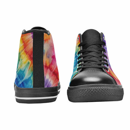MEN'S Tie Dye Swirl High Top Canvas Grunge Sneakers