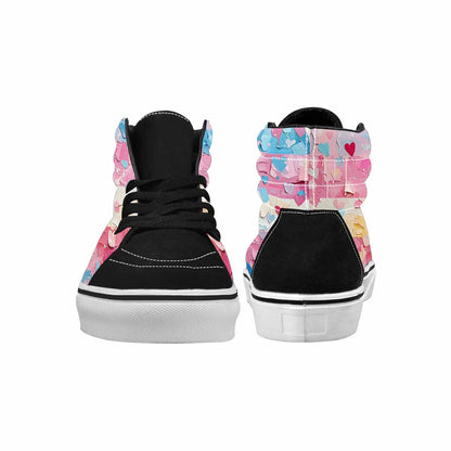 MEN'S Transgender Pride Flag High Top Canvas Dark Academia Custom Sneakers