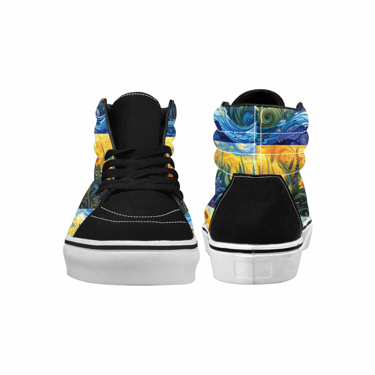 WOMEN'S Blend All Versions High Top Canvas Wallpaper Art Custom Shoes