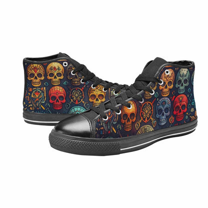 MEN'S Skulls - Tribal-Patterned- High Top Canvas Dreamcore Sneakers