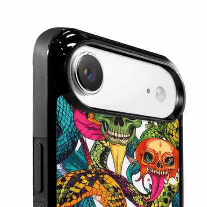 iPhone 17 Air Case — Snake Print Skull Seamless Pattern Gothic, Customized Protective Case