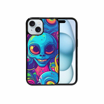 iPhone 15 Case — Alien Ufo Cartoon, Customized Protective Case
