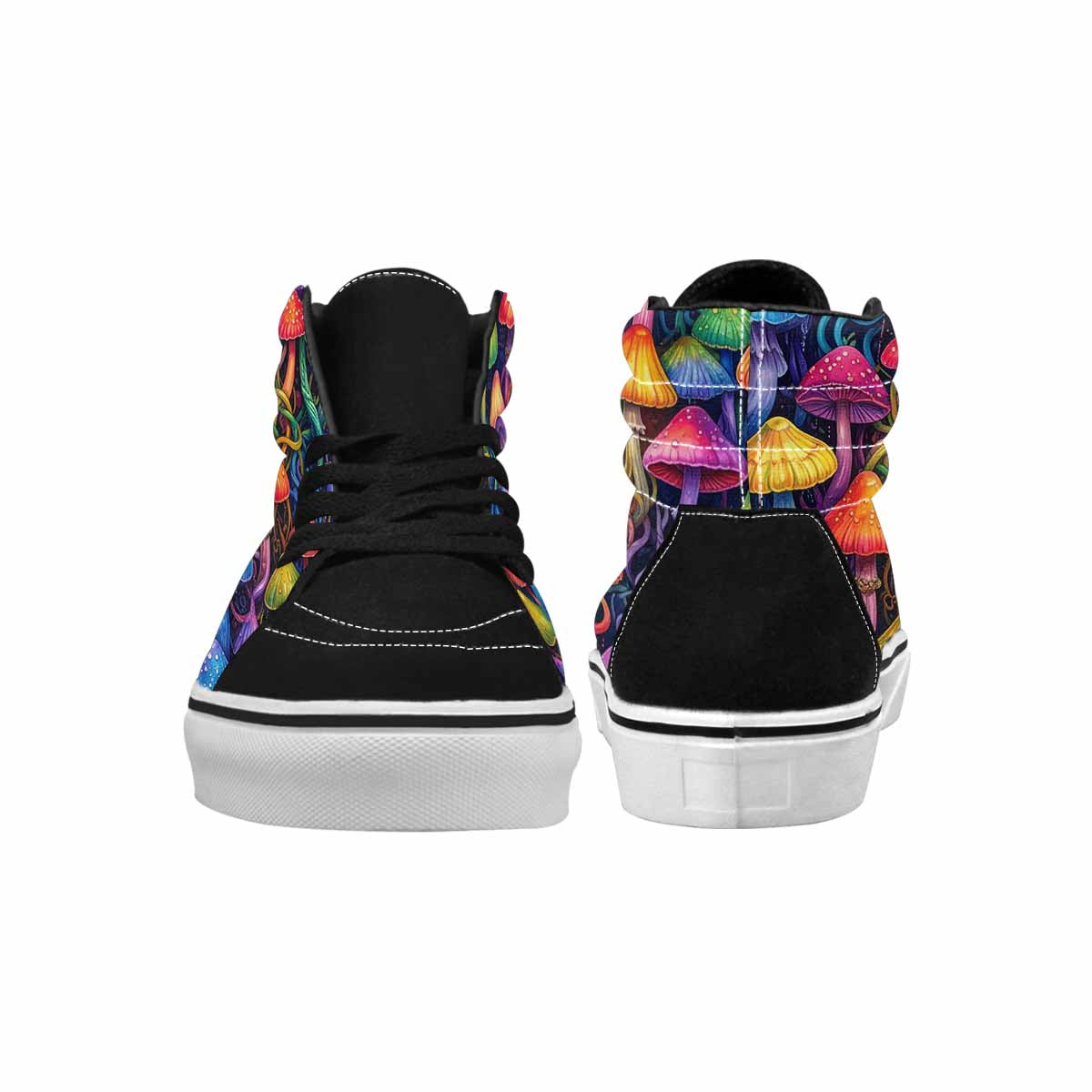 MEN'S More Overlapping Ontop Each High Top Canvas Vibrant Chaos Custom Sneakers