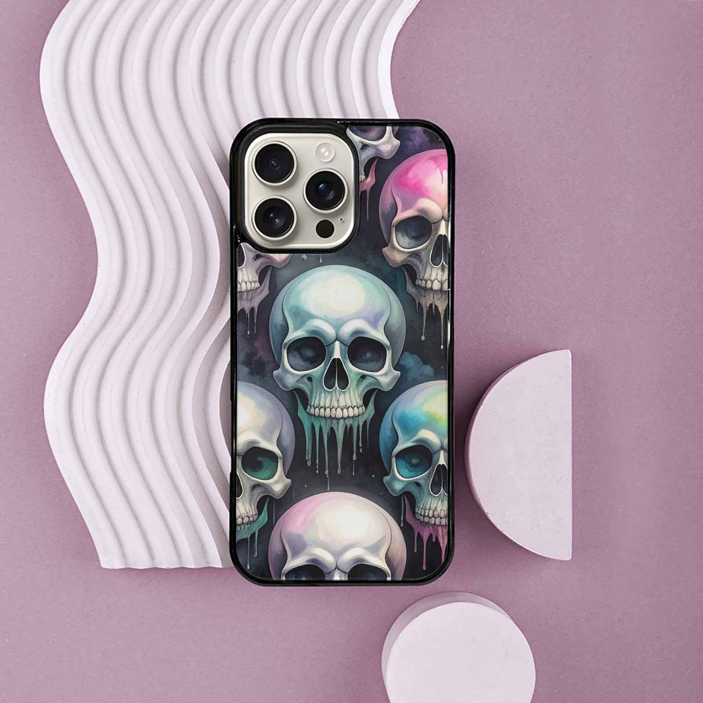 iPhone 16 Pro Max Case — Dark Black And White Color Tone, Personalized Phone Case