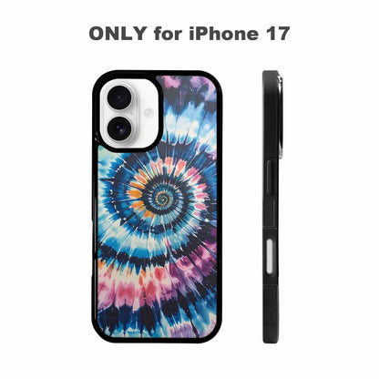 iPhone 17 Case — Black &amp; Blue Ink Tie Dye, Custom Phone Case