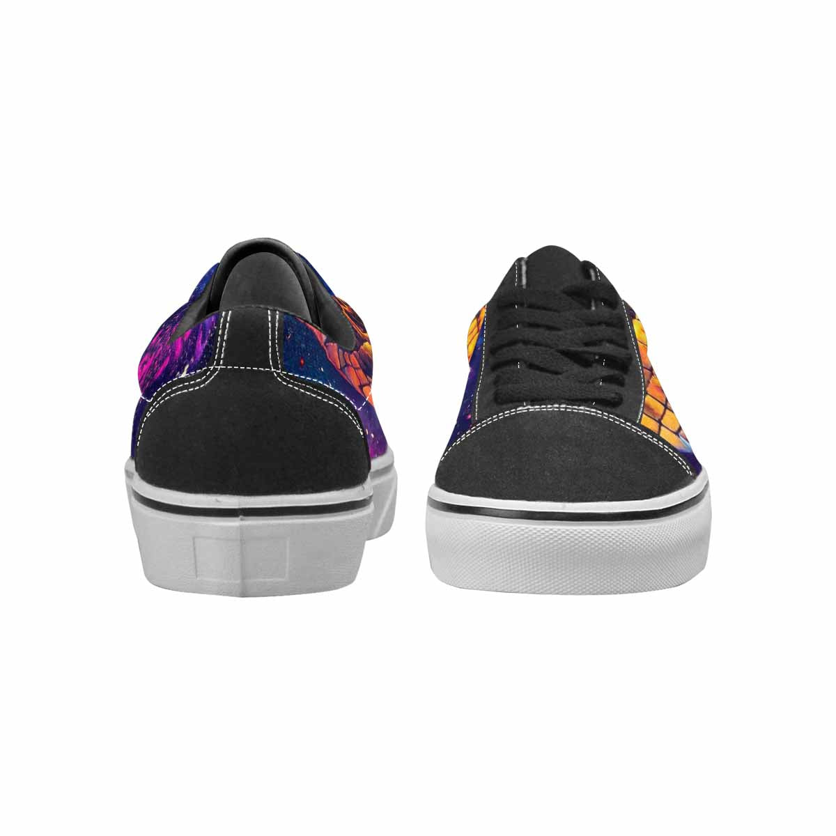 MEN'S Galaxy Snake Print Canvas Lace-Up Grunge Custom Sneakers