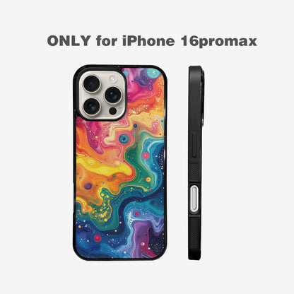 iPhone 16 Pro Max Case — Galaxy Art Colorful Cosmic Dust Small, Personalized Phone Case