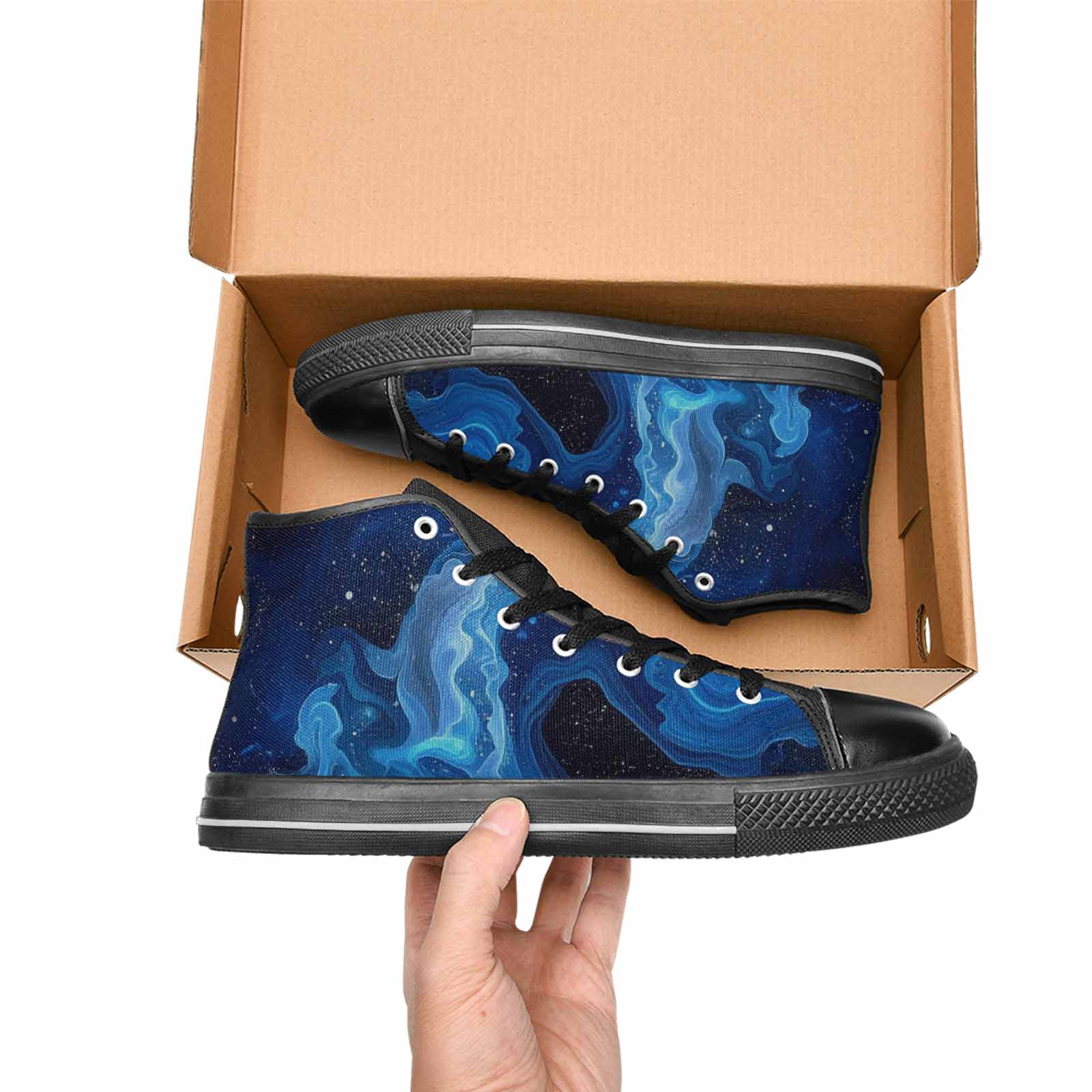 MEN'S Galaxy Art - High Top Canvas Cottagecore Sneakers