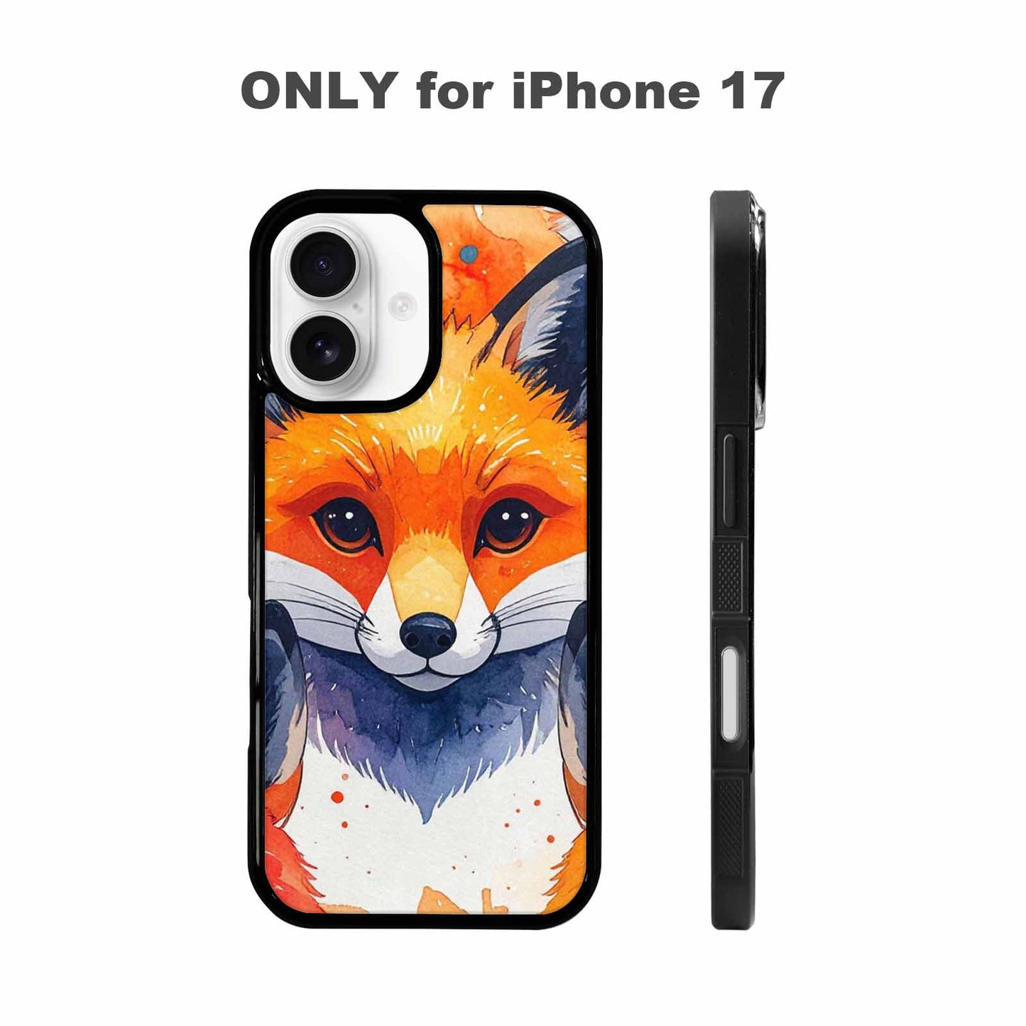 iPhone 17 Case — Watercolor Kawaii Fox Watercolor Abstract, Custom Made Phone Cover