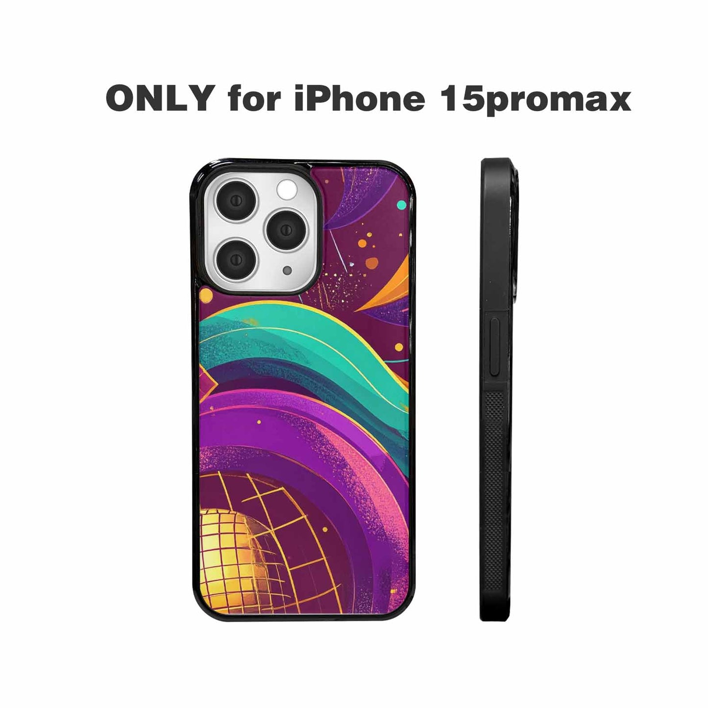 iPhone 15 Pro Max Case — 1970s Disco Art Pattern, Customized Protective Case