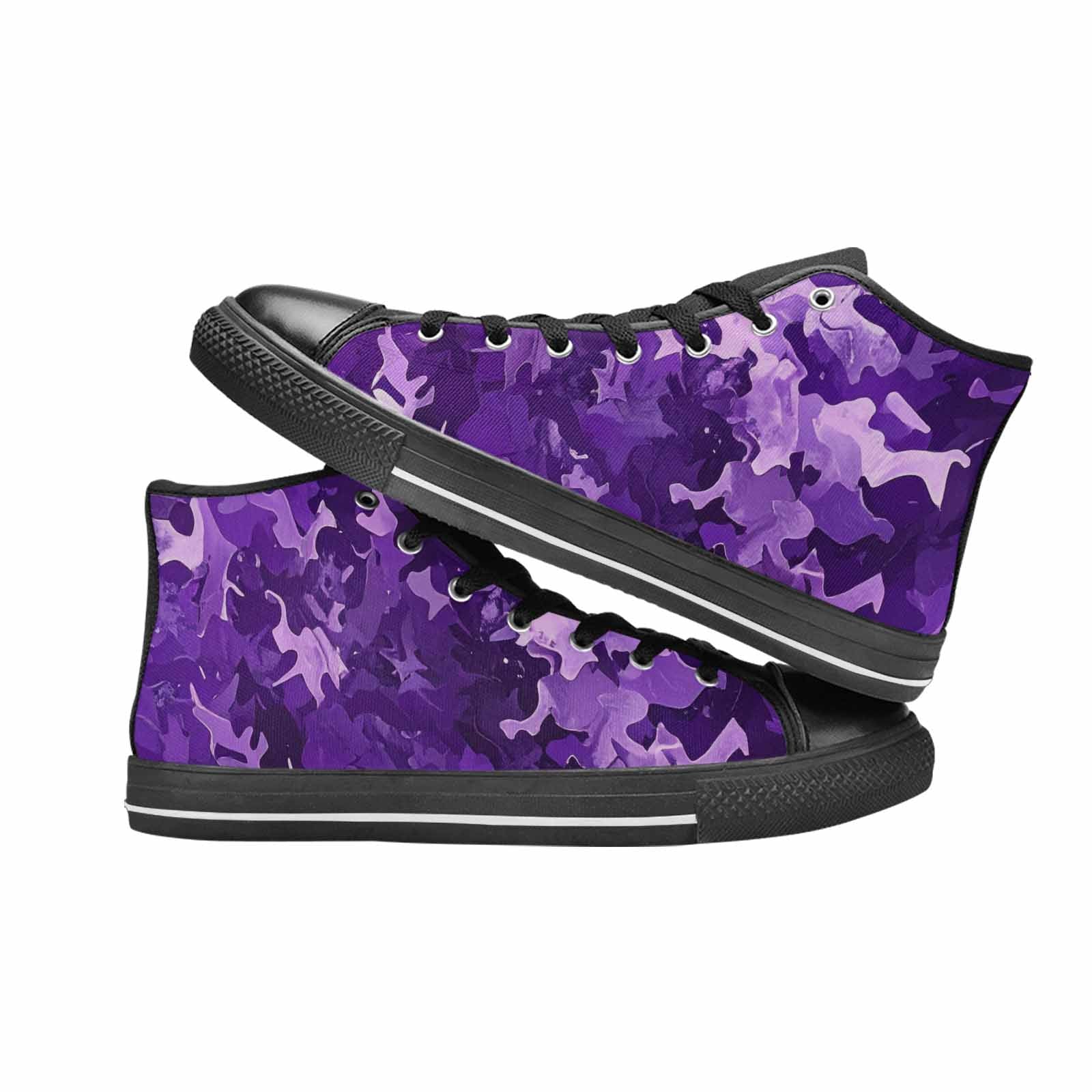 MEN'S Military Camouflage Blotch High Top Canvas Grunge Sneakers