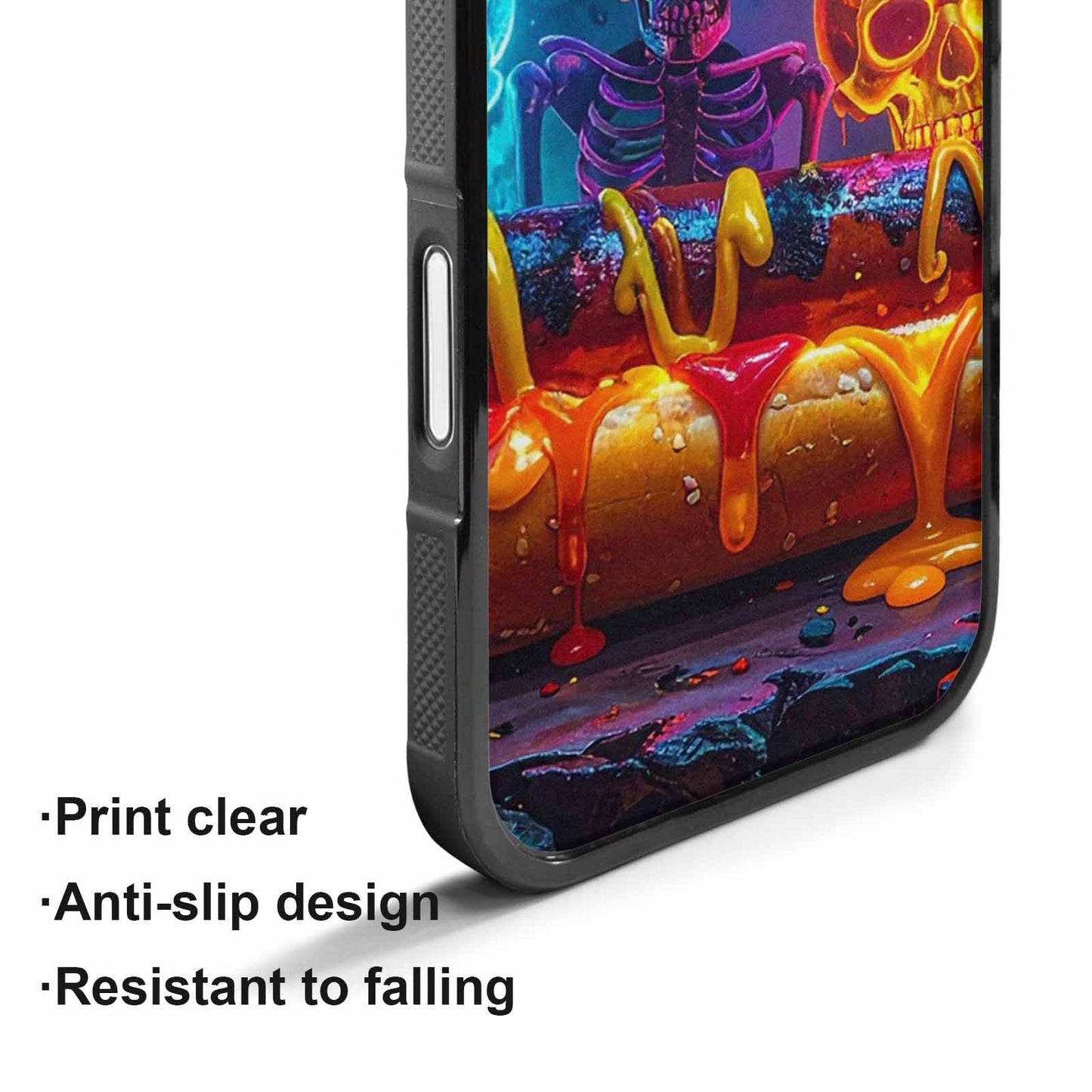 iPhone 17 Case — Toxic Skeleton Hot Dog Original Art, Original Design Phone Case