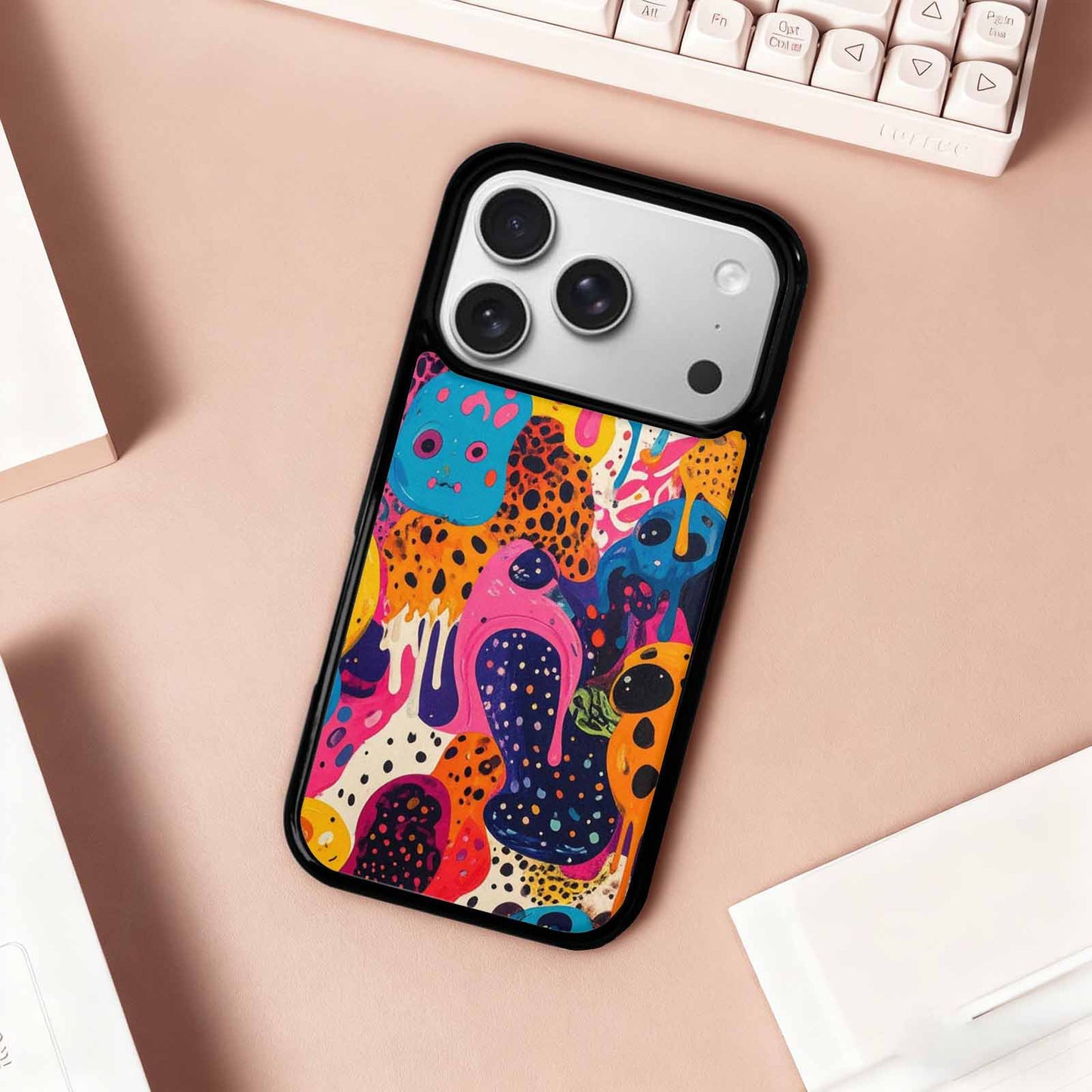 iPhone 17 Pro Case — Melting Aliens Pattern Hundreds Of Alien, Custom Phone Case