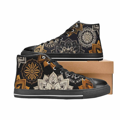 WOMEN'S Mandala High Top Canvas Dark Academia Custom Shoes