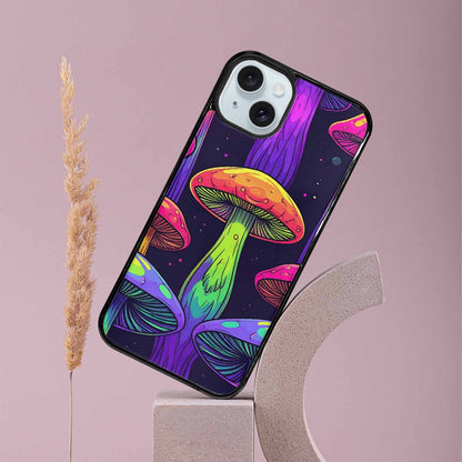 iPhone 15 Plus Case — Psychedelic Mushroom Cartoon Pattern, Original Design Phone Case