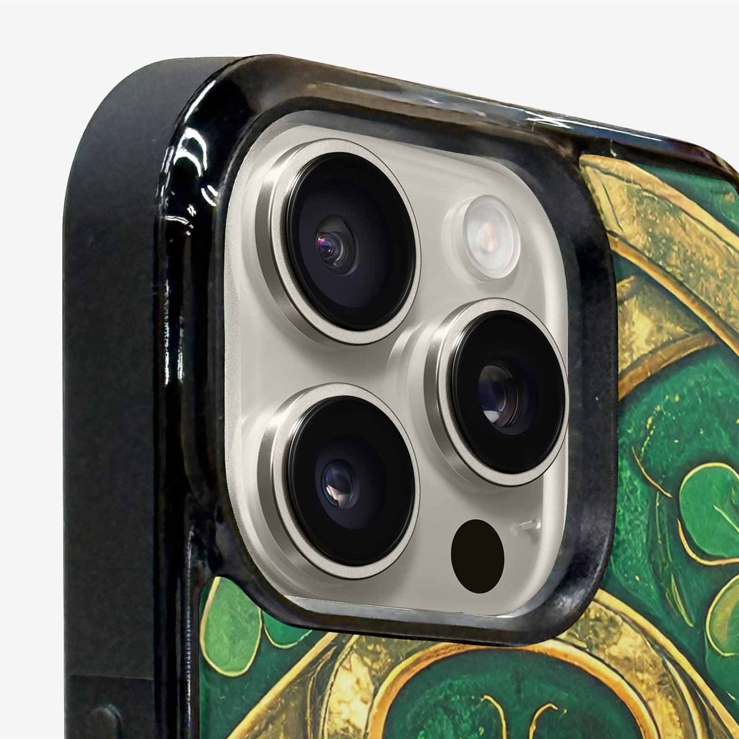iPhone 16 Pro Case — Irish Celtic Knot Pattern Shamrocks Seamless, Custom Printed Phone Case