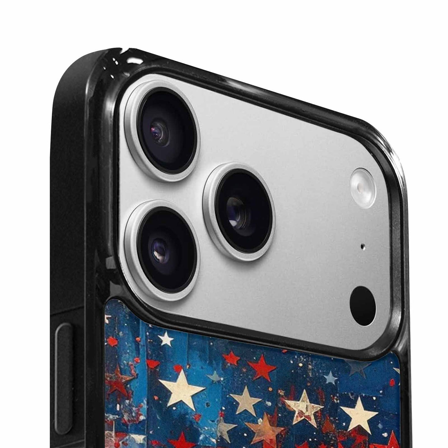 iPhone 17 Pro Max Case — Patriotic Stars And Stripes Galaxy Space, Custom Printed Phone Case