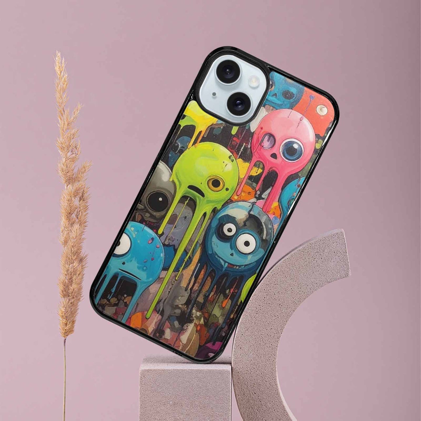 iPhone 15 Plus Case — Aliens Camomelting Aliens Patt Fgd, Unique Phone Case Design