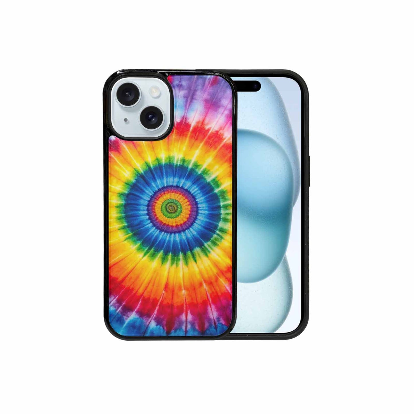 iPhone 15 Case — A1 Fly Rainbow Spiral Tie Dye, Custom Designed Case Cover