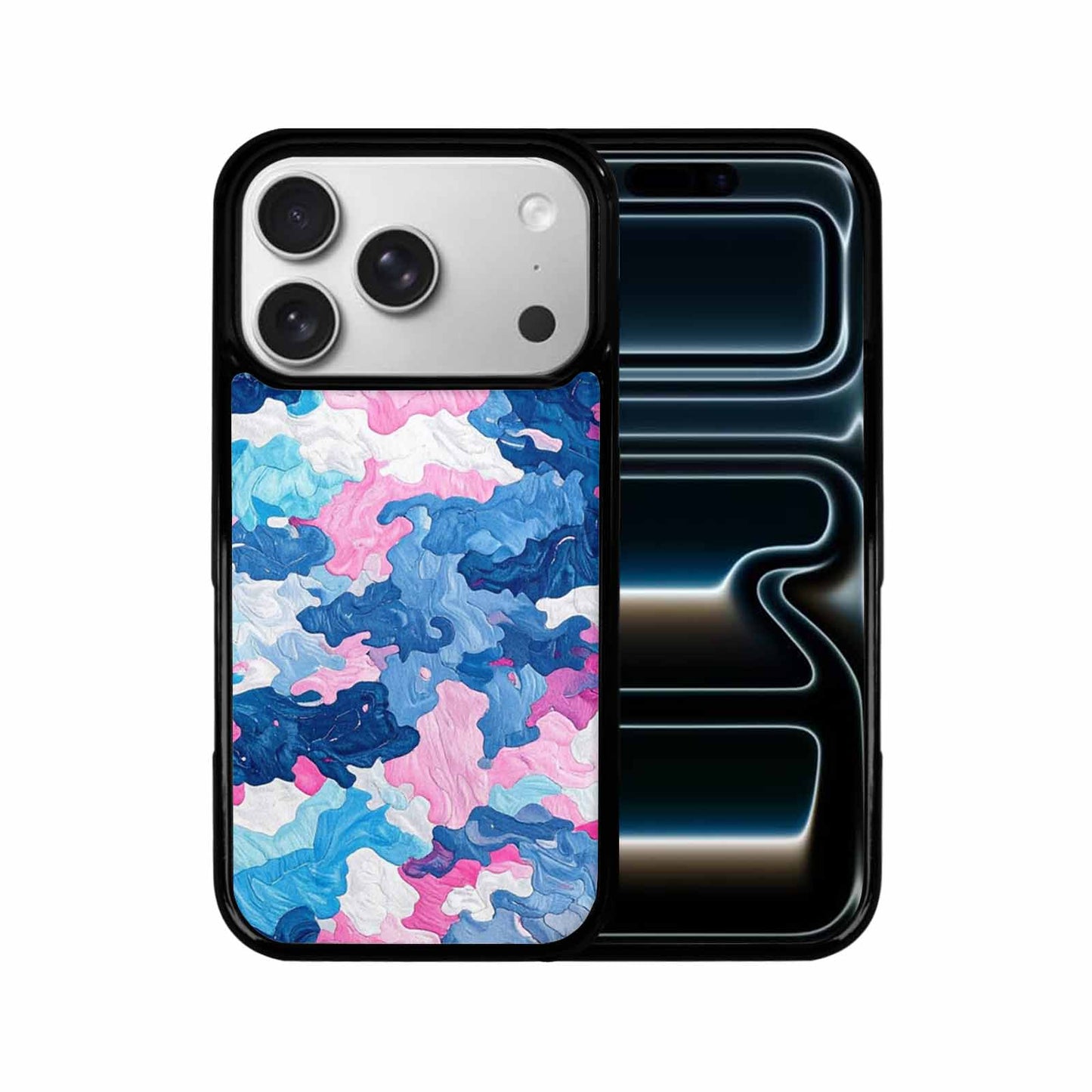 iPhone 17 Pro Case — Vivid Camo Transgender Pride Camo, Unique Phone Case Design