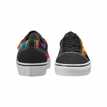 WOMEN'S Full Color Vibrant Animal Lace-Up Canvas Melting Art Sneakers