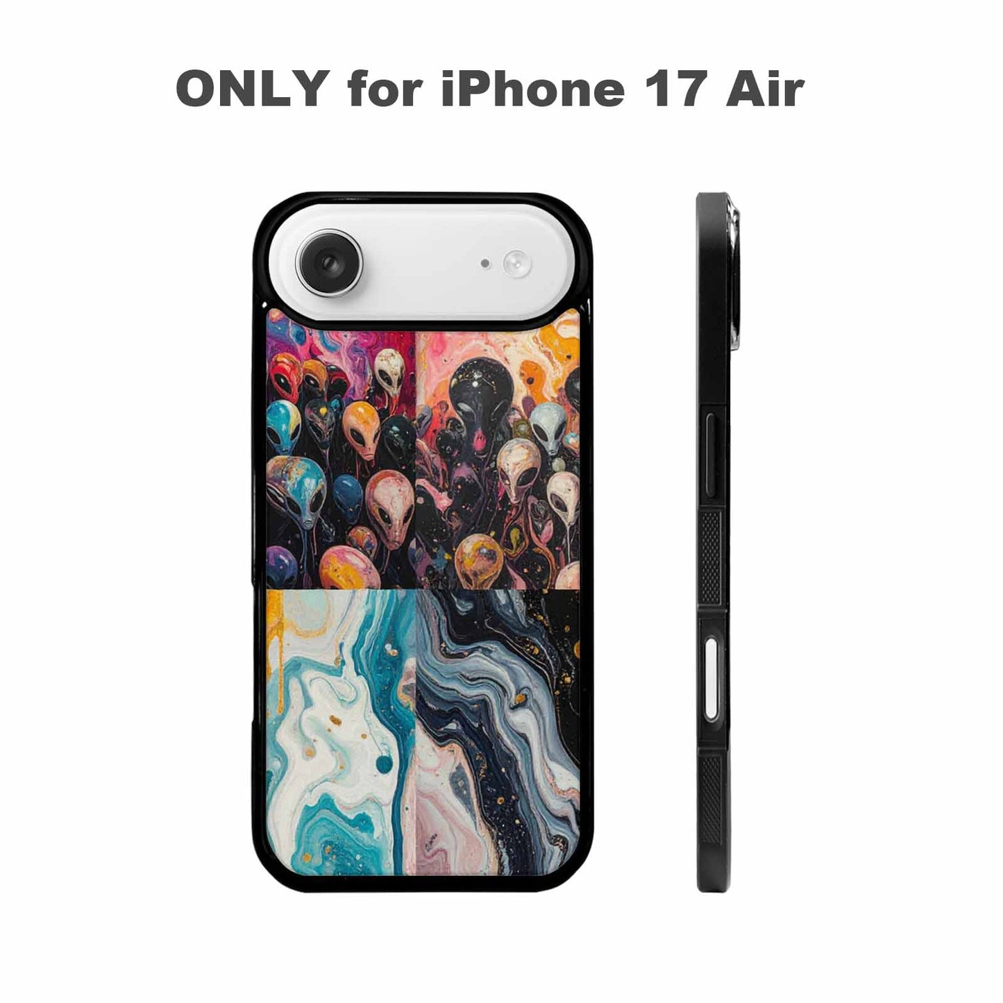 iPhone 17 Air Case — Aliens Marblealiens Pattern Dms Alien Scifi, Custom Print Case Cover