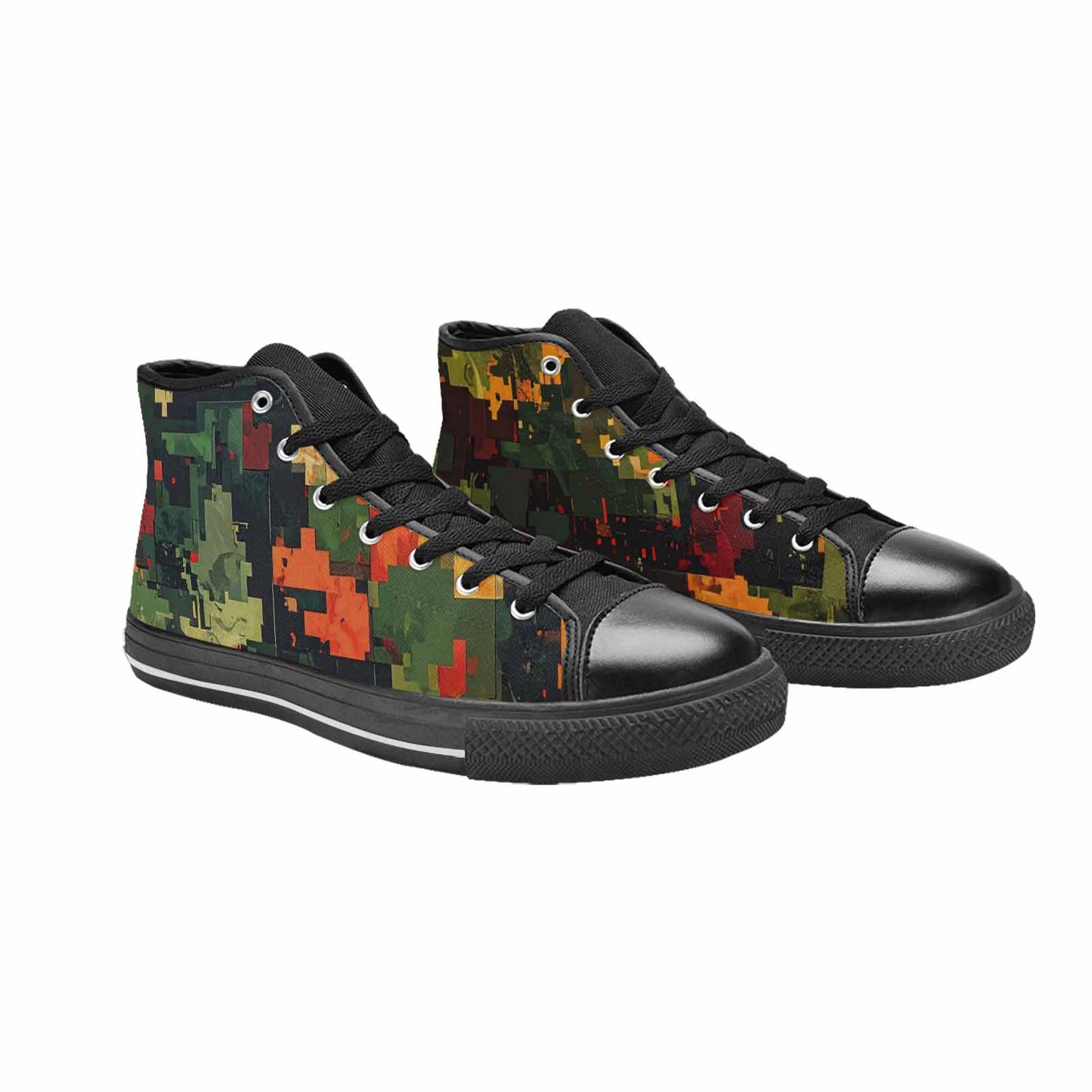 WOMEN'S Military Camouflage Blotch High Top Canvas Aesthetic Custom Shoes