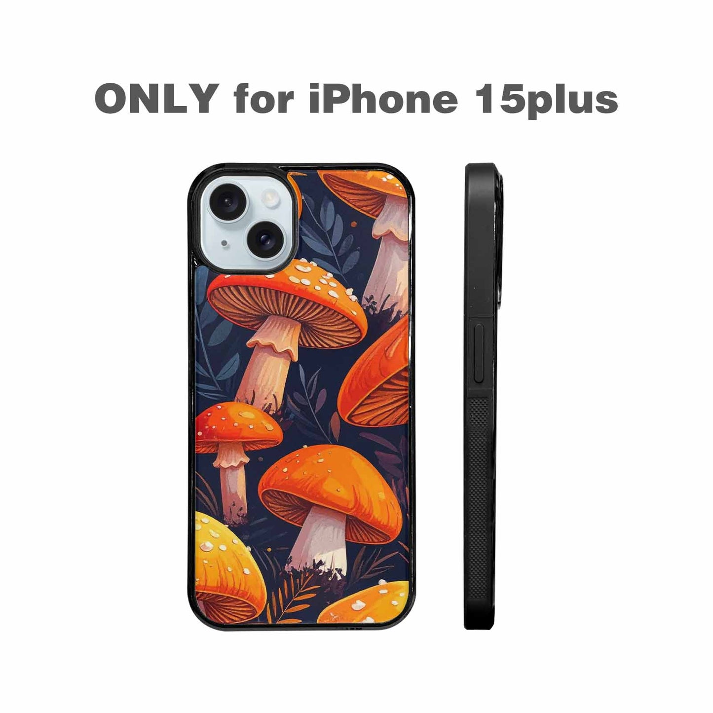 iPhone 15 Plus Case — Bold Autumn Mushroom Bold Autumn Mushroom, Custom Designed Case Cover