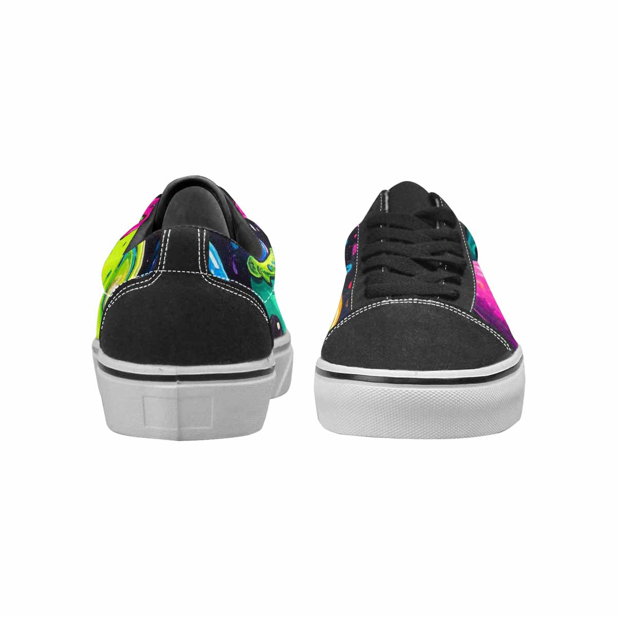 WOMEN'S Ice Cream Monsters  Lace-Up Canvas Grunge Custom Shoes