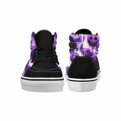 MEN'S Melting Moon Smiley High Top Canvas Cottagecore Sneakers